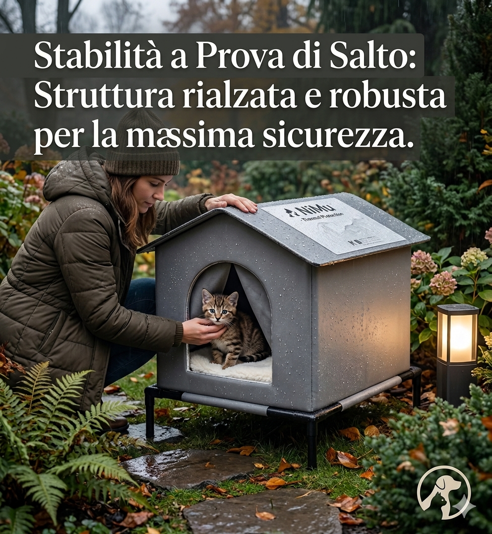 NiMu — Rifugio Termico Impermeabile per Animali (Tessuto Oxford)